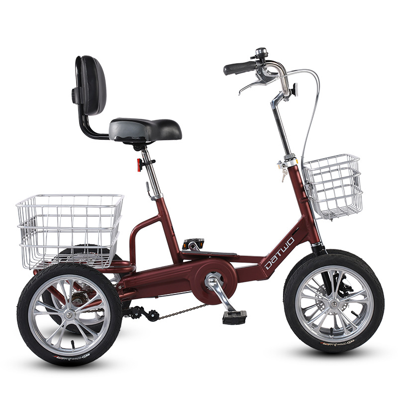 New pedal human tricycle for the elderly pedal small bicycle for the elderly adult cargo scooter single car