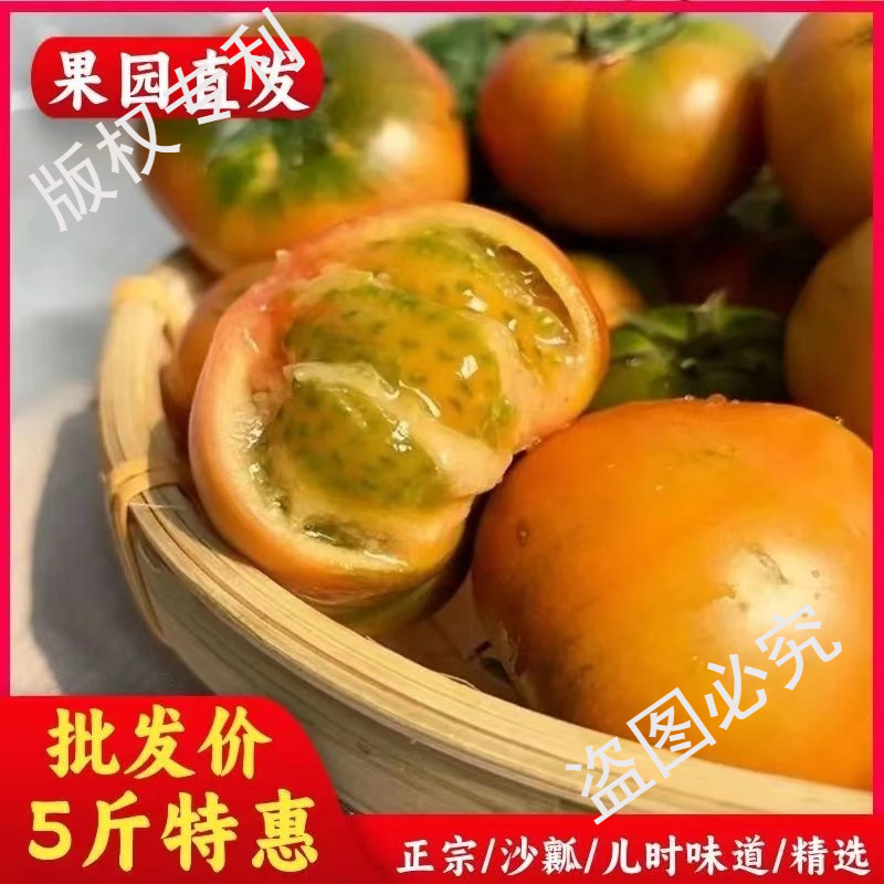 Dandong Saline-Alkali Land Persimmon Strawberry Persimmon Green Alkali Land Oil Persimmon Iron-Skinned Tomato Fruit Tomato