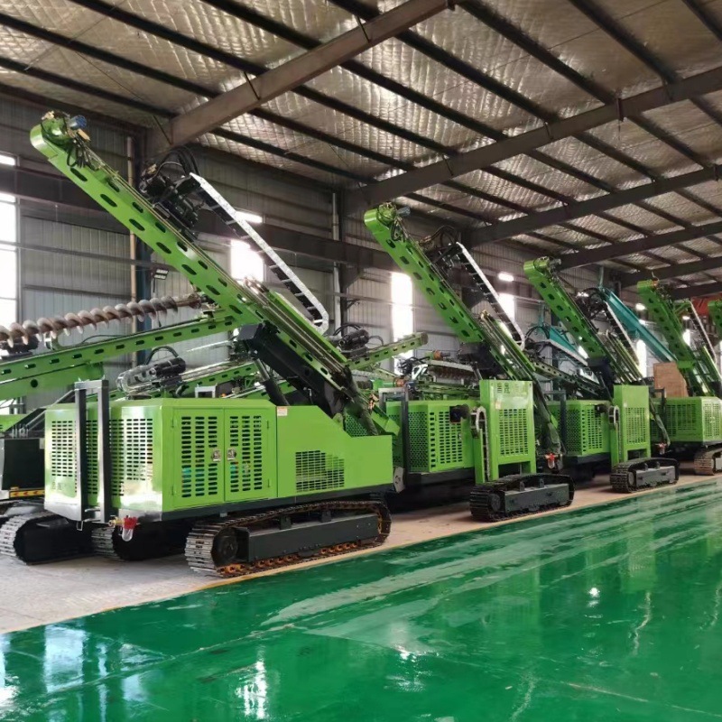 Spiral Hole Drilling Rig Steel Track Walking Photovoltaic Piling Machine New Energy Construction Photovoltaic Drilling Rig Manufacturer