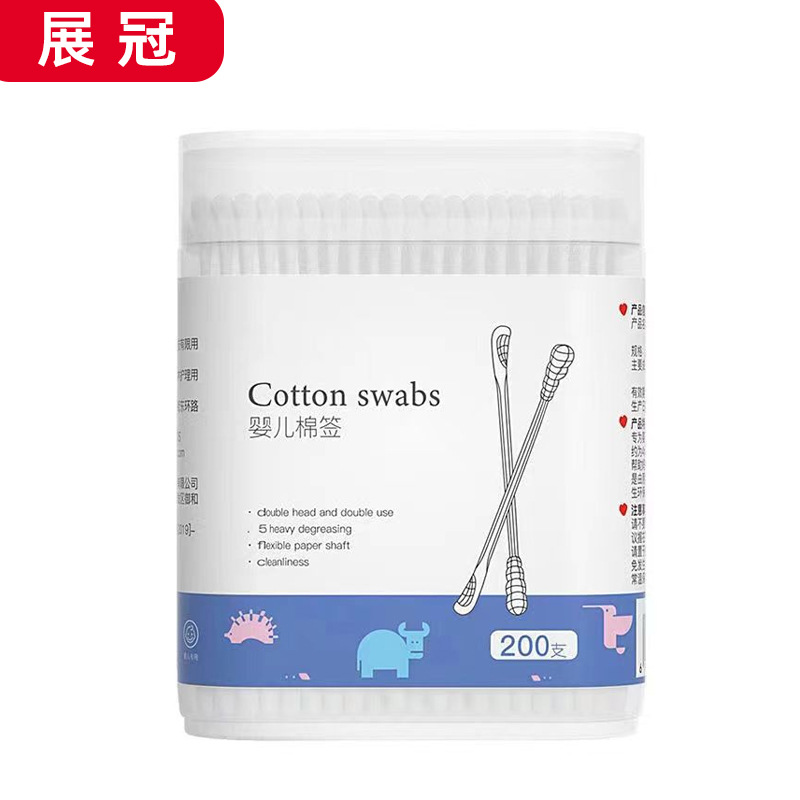 Одноразовые ватные палочки для детей, 200 штук в коробке, оптовая продажа