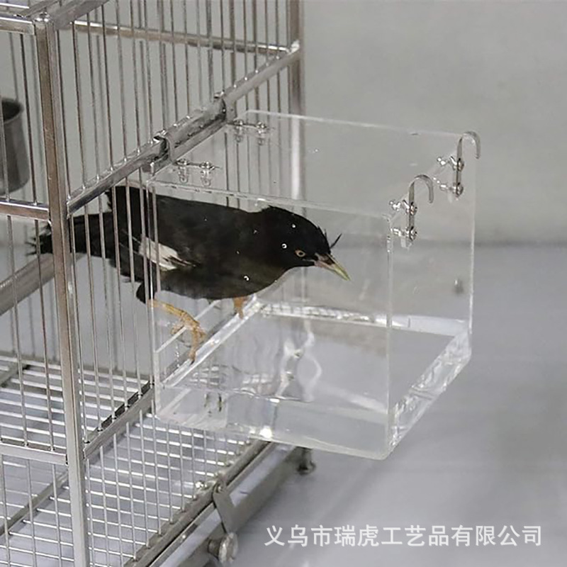 Фабричная акриловая ванна для птиц, толстая прозрачная, в наличии