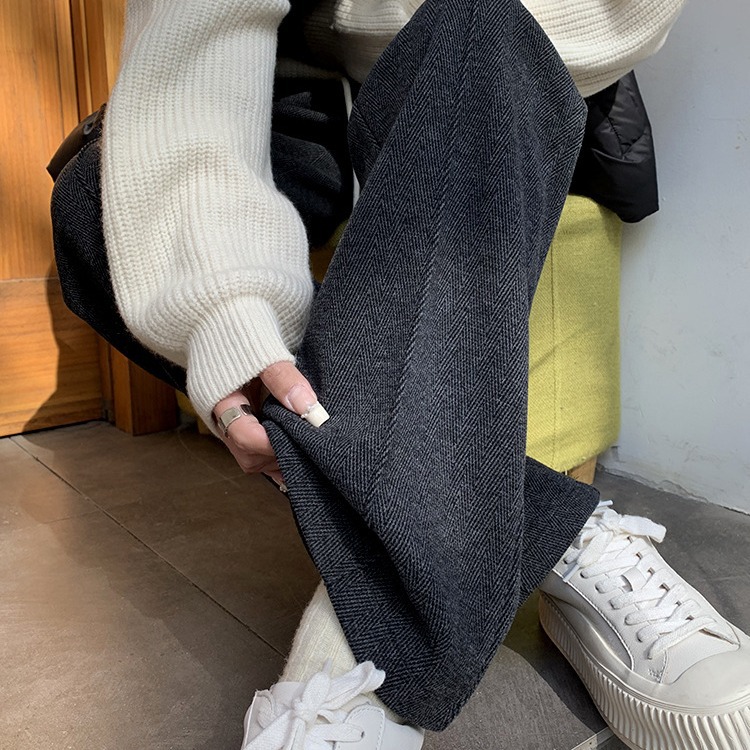 Вельветовые брюки для женщин, осень-зима 2025, новые брюки с высокой талией, узор в елочку