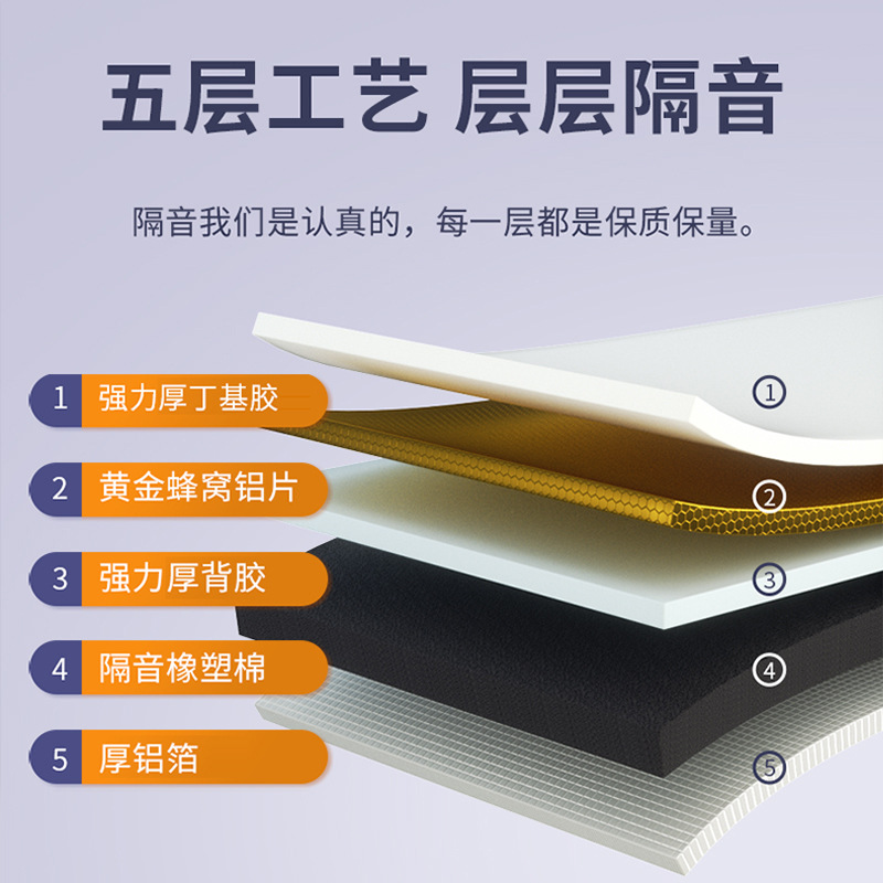 Sewer Pipe Sound Insulation Cotton Self-Adhesive Package 110 Drain Pipe Sound-Absorbing Cotton Bathroom Gold Shock-Absorbing Damping Sheet