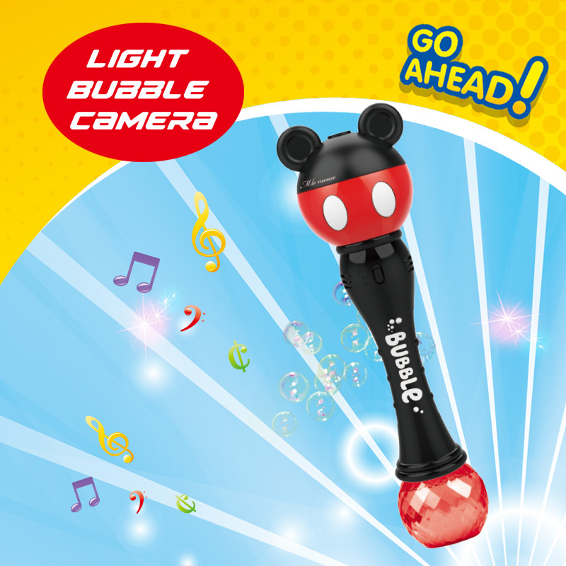 Детская мыльная палочка, мультяшная, электрическая, цветная, музыкальная, для развлечений на улице