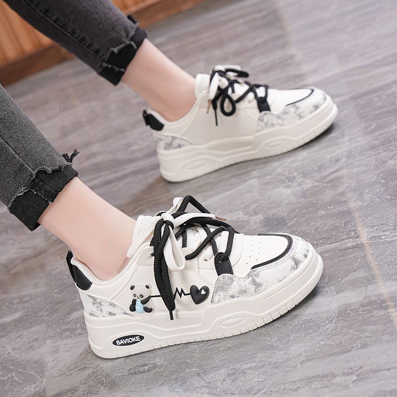 2025 spring small white shoes new Korean ins female students thick-soled heightened sports shoes casual street p308