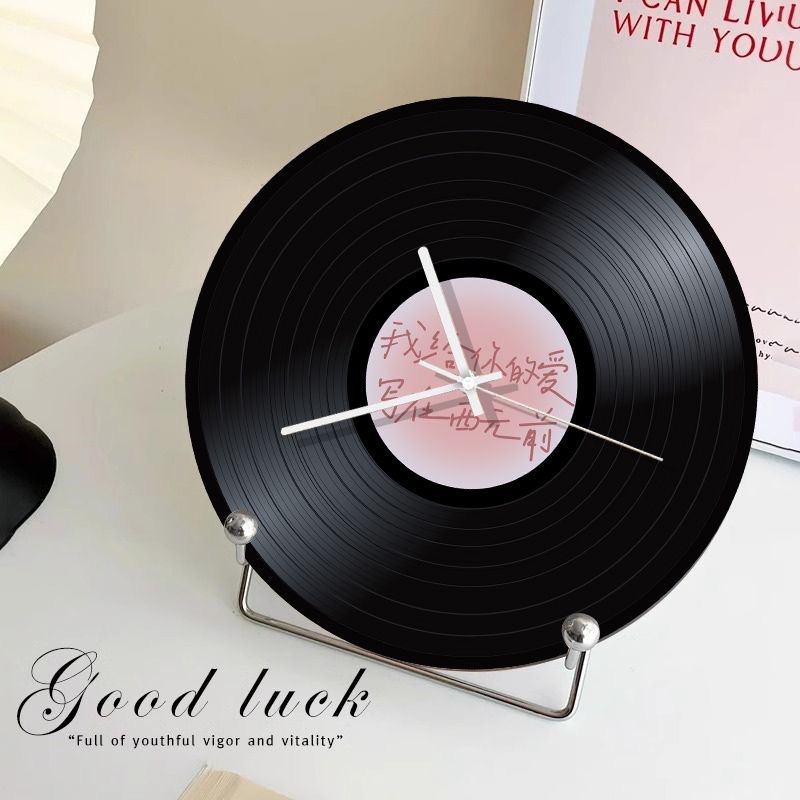 diy vinyl record sunset ornaments retro wall clock cafe bar living room clock clock birthday gift ins
