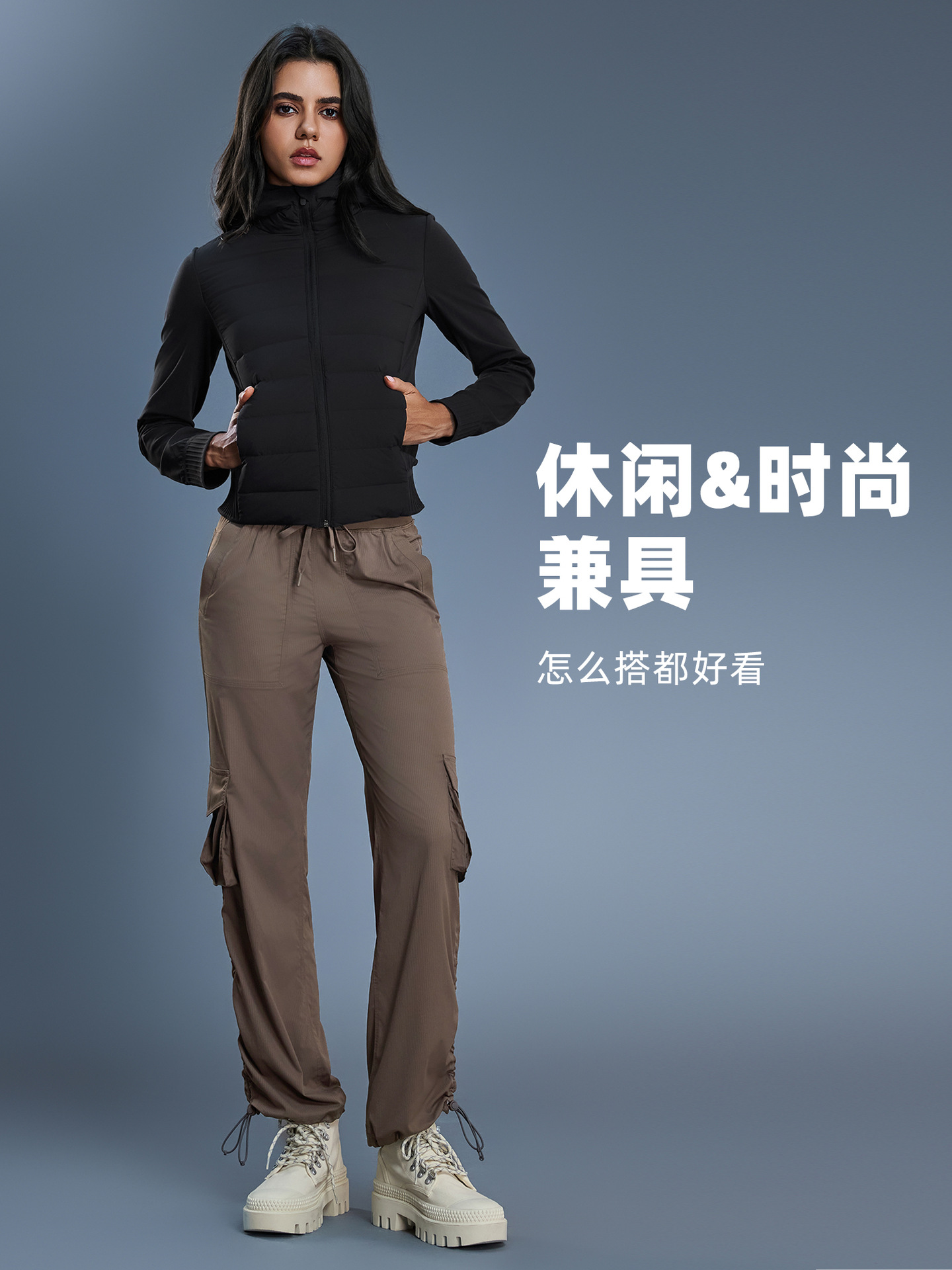 Autumn and Winter New Warm Hooded Down Jacket Women's Short Lightweight Fashion Fitness Clothes Sports Casual Jacket DAW008