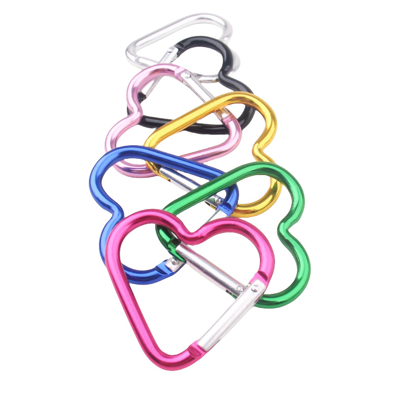 Карабин в форме сердца 44*40мм, для рюкзака, для бутылки с водой, из алюминиевого сплава