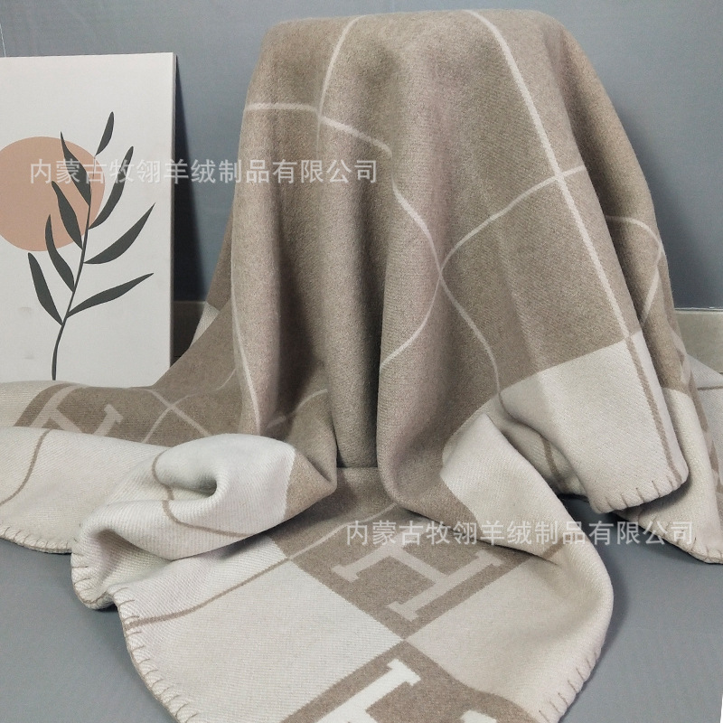 Тяжелое одеяло из шерсти и кашемира, жаккардовое, большого размера