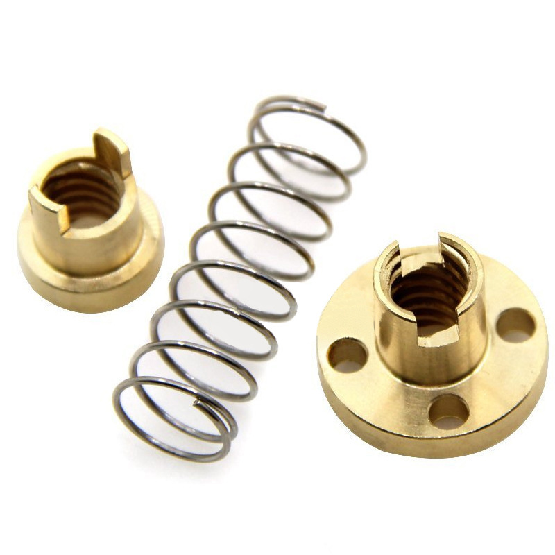 3D printer POM nut T8 brass clearance elimination and return accessories with spring Saigang mute nut