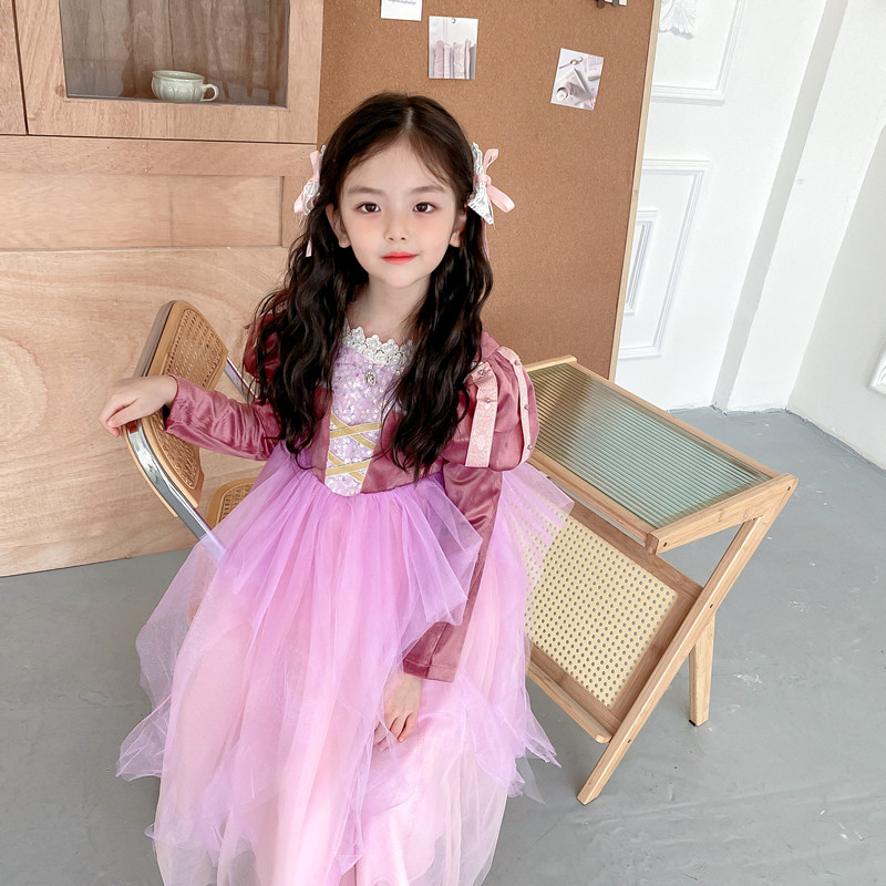 Children's clothing processing to picture processing children's clothing knitted children's T-shirt princess skirt