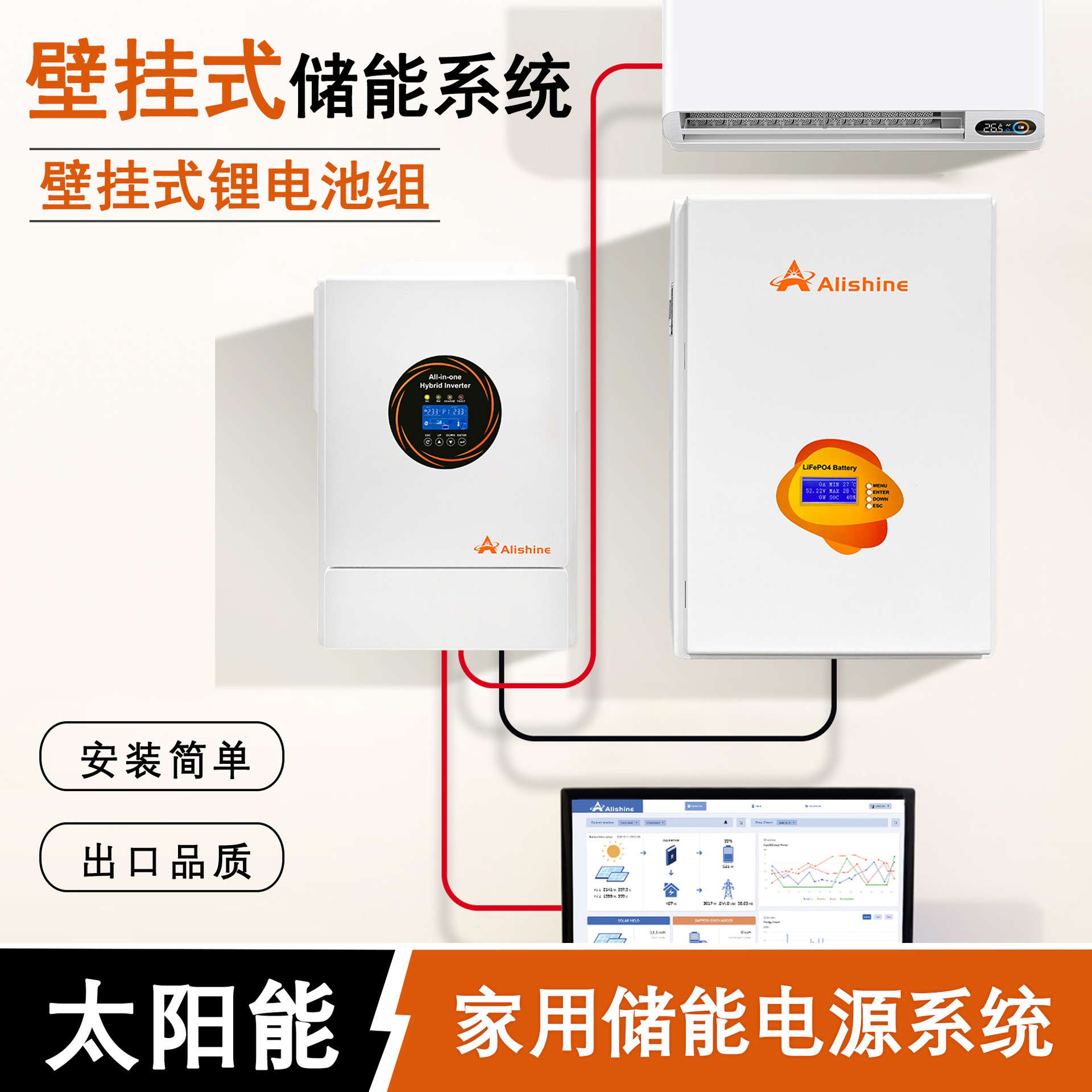 Комплект настенного питания для дома, солнечная батарея 20 градусов, 220В генератор