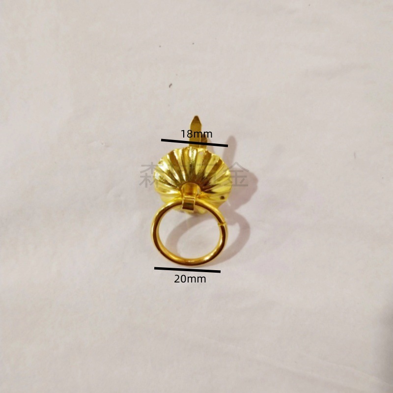 Mooncake Box Round Small Handle Jewelry Box Drawer Handle Tea Can Retro Pin Small Pull Ring Hanging Ring Iron Handle