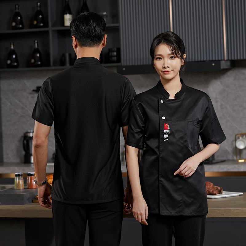 Summer Waterproof Chef Work Clothes Customized Catering Hotel Western Restaurant Kitchen Chef Clothing Baking Cake Work Clothes