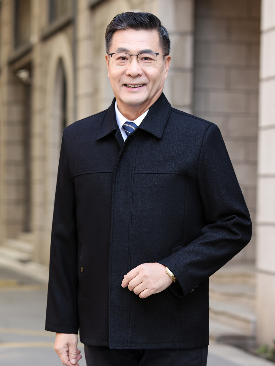 Middle-Aged and Elderly Men's Jackets, Spring & Fall Men's Casual Tops, Middle-Aged and Elderly Men's Clothing, Dad's Clothing, Large Size Men's Jackets