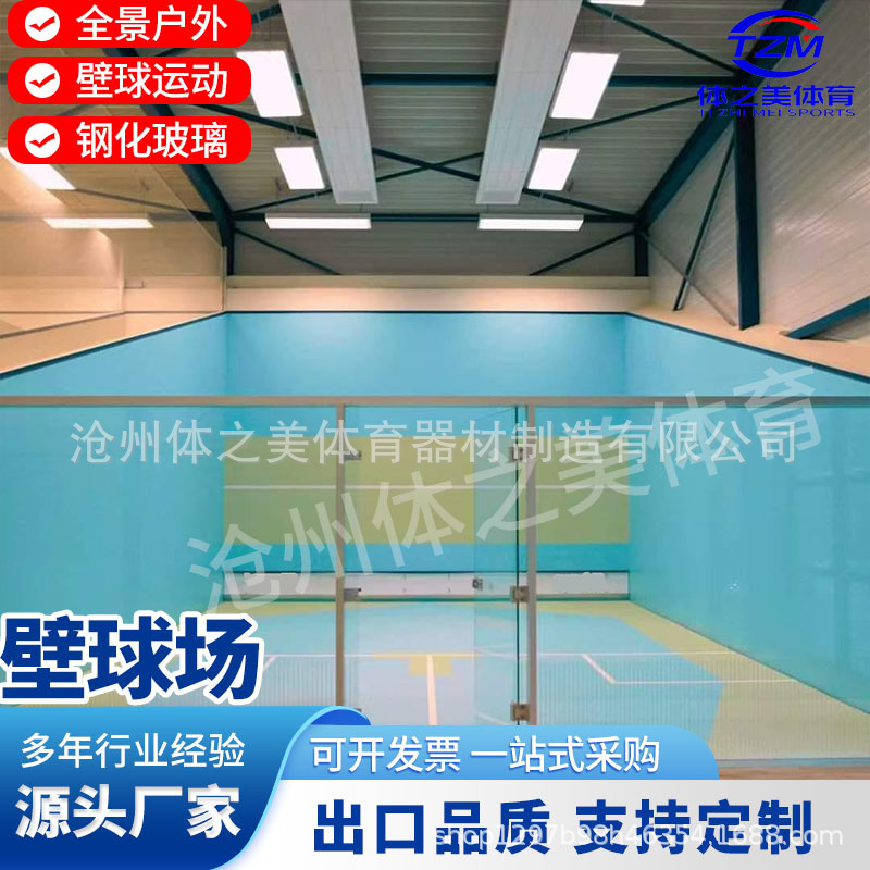 Outdoor Frame Squash Court Rugged All-Glass Singles Squash Court Doubles Squash Court Indoor Full Set