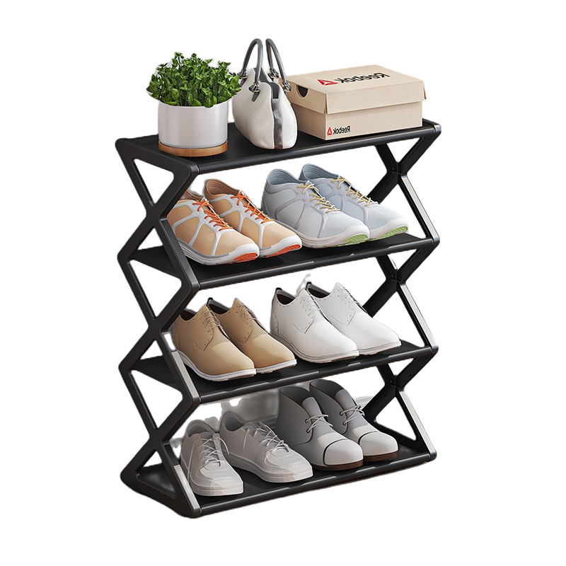 Multifunctional Simple X-Shaped Combination Shoe Rack Dormitory Home Storage Metal Multi-Layer Shoe Cabinet Storage Rack at the Door