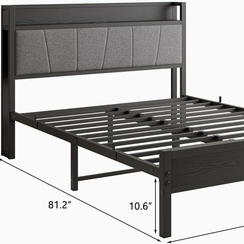 Source Factory Bedroom Category Modern Creative Soft Bed Frame with Backrest Soft Bag Can Be Customized