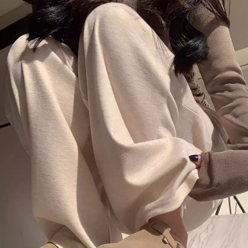 Wide-Leg Pants for Women, Spring and Autumn 2024 New High-Waisted, Drapey, Loose, Slimming, Casual Straight-Leg Versatile Waxy Pants for Women