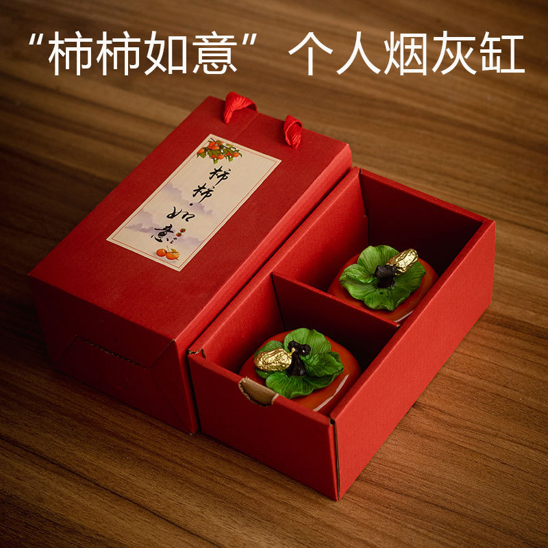 Ashtray Ceramic Anti-Fly Ash Large Tea Table with Lid Large Capacity Home Office Creative Personal Bedside Anti-Smoke