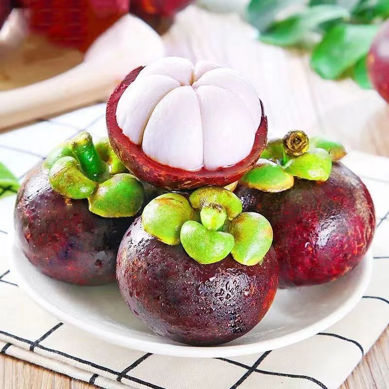 Sf Free Shipping Mangosteen 5kg a Box of 5kg Mangosteen Fresh Fruit Wholesale Price 6A5A Large Fruit One Piece Wholesale Warehouse