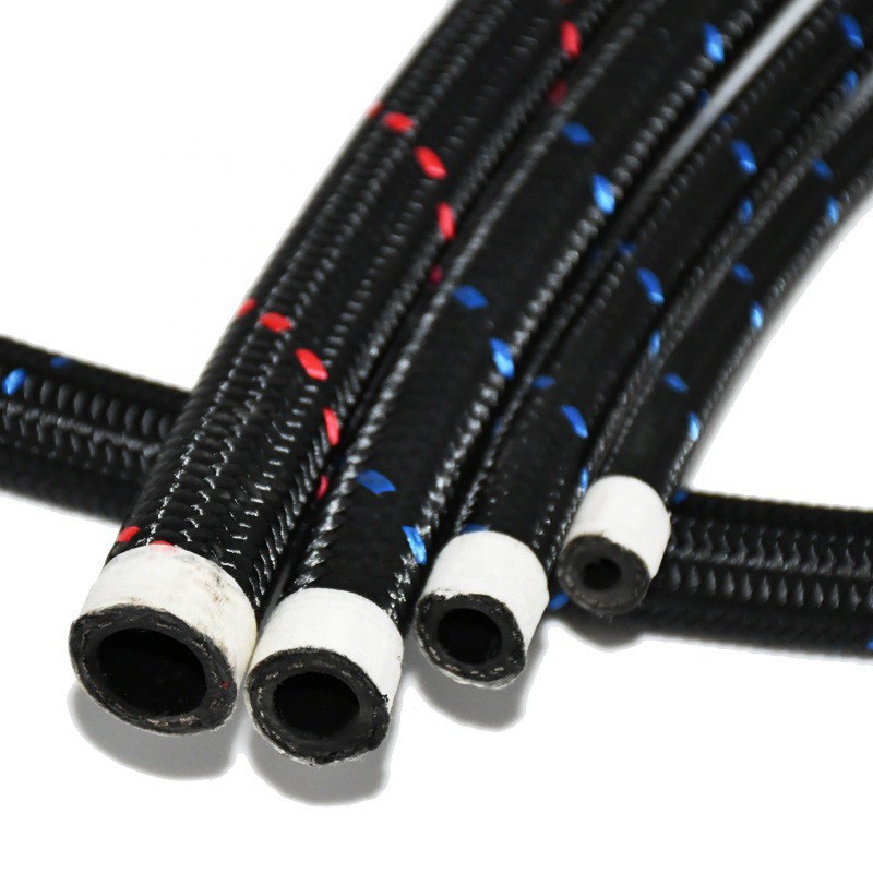 Dao Chi cross-border car modification color line oil cooler oil Tube AN stainless steel wire/black nylon color line rubber oil tube