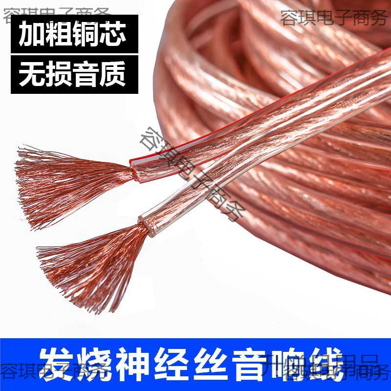 Audio Cable Professional Audiophile Oxygen-Free Copper Audio Cable Connection Cable Universal Pure Copper Speaker Cable Audio Cable Speaker Cable