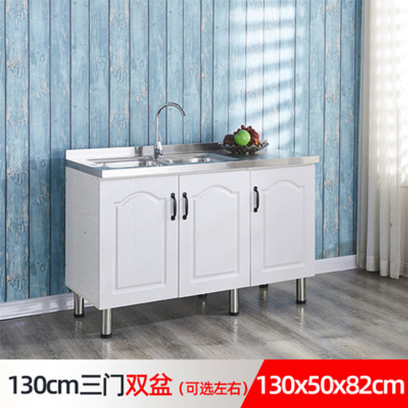 # N5 Simple Stainless Steel Cabinet Kitchen Cabinet Stove Cabinet Integrated Rental Kitchen Cabinet Home Storage Cabinet