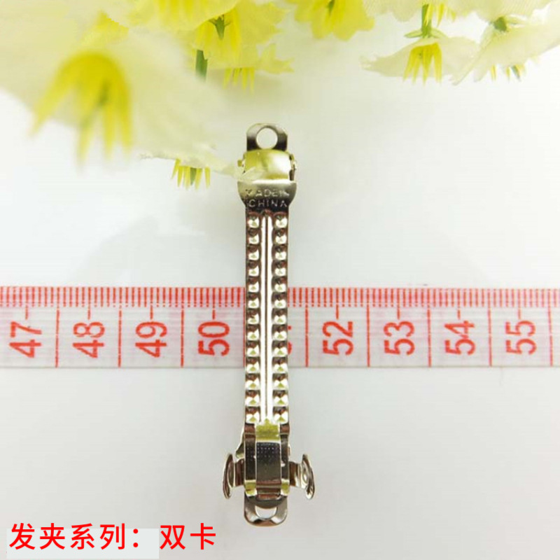 DIY Hairpin Accessories 6cm Three-Piece Spring Clip Automatic Clip Jump Clip Steel Clip Top Clip Accessories Jewelry Factory