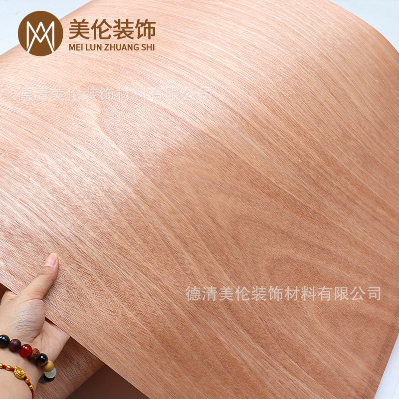 0.2 мм, ротационный рез, красный орех, для декора, ремонта, нетканая ткань 60*250 см с четкой текстурой