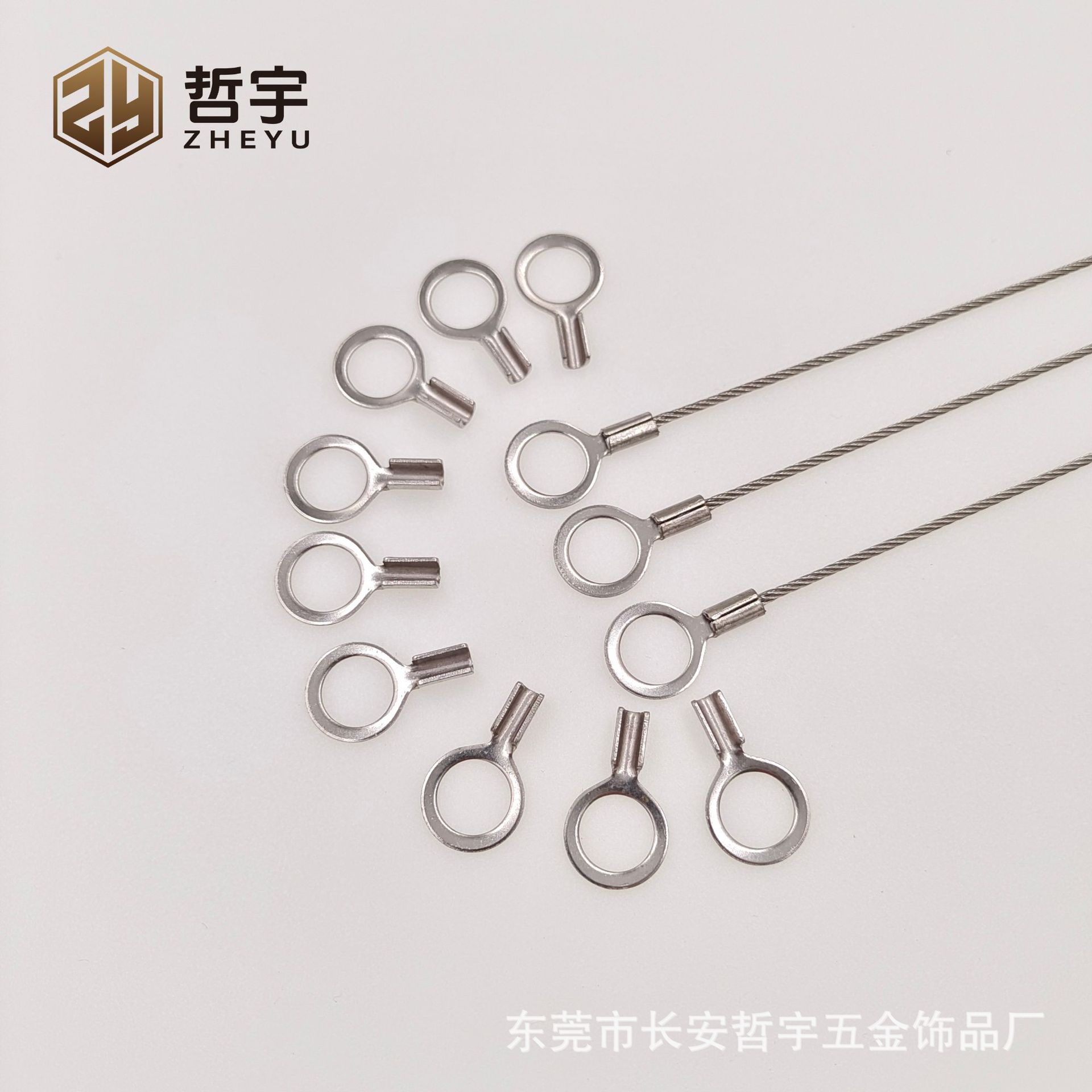 Spot 304 Stainless Steel Anti-Fall Rope Pull Rope Fixed Buckle Anti-Theft Safety Rope Rubberized Soft Steel Wire Rope Pressure Terminal