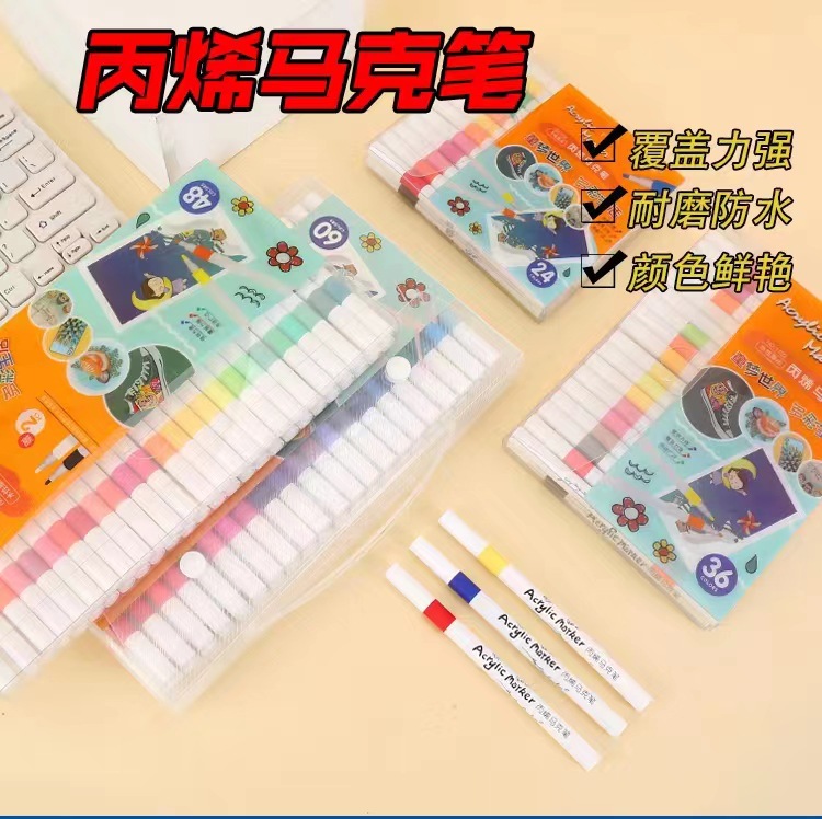 Прямые поставки акрилового маркера, 12/24/36/48/60 цветов, для рисования