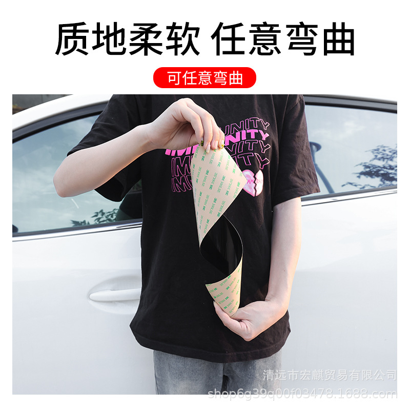 Applicable to VW Volkswagen POLO MK6 2019-2024 Modified Window Trim 2002-2018 Black Bright Sticker