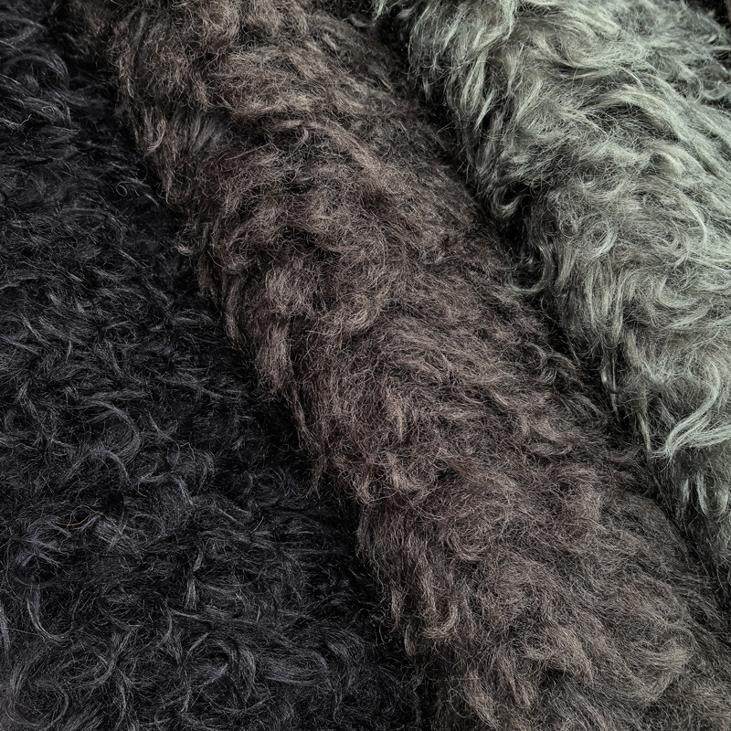 Factory Straight Hair Australian Wool Wave Roll Wool Fabric Autumn and Winter Clothing Plush Curly Fabric Women's Coat Jacket