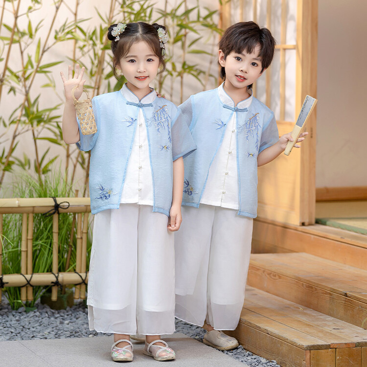 Boys' Hanfu suit Summer Chinese Style Performance Suit Girls' Ancient Suit Children's Kindergarten June 1 Performance Suit Tang Suit