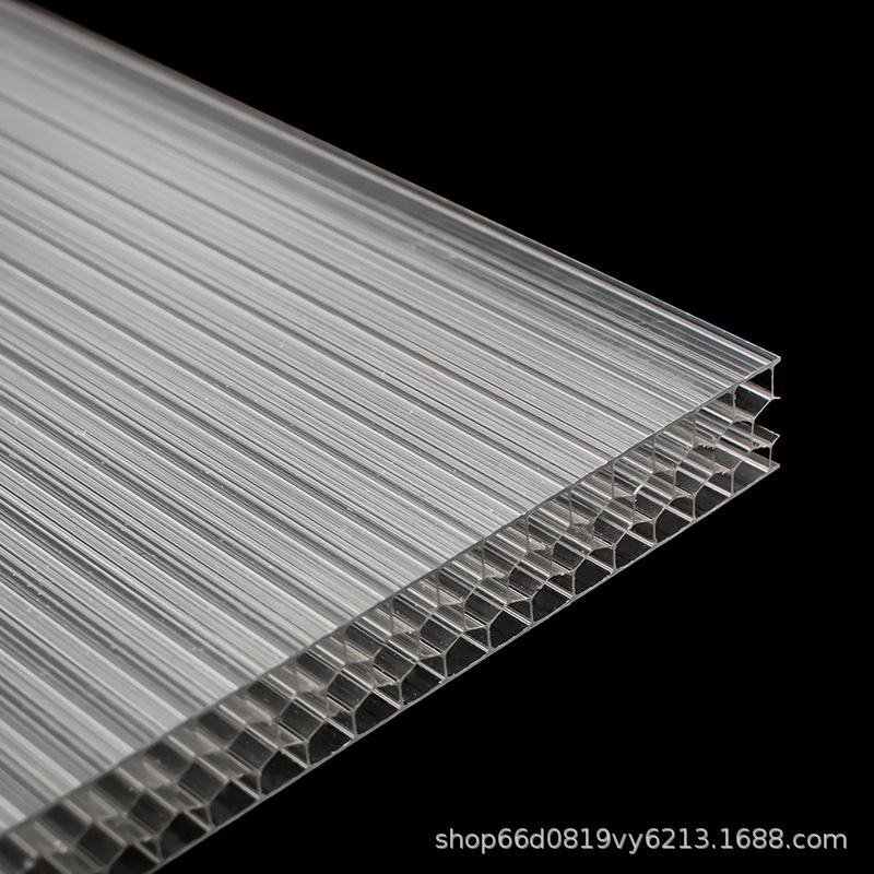 Factory Direct Supply Single-Layer Double-Layer Sunshine Board Greenhouse Pc Honeycomb Sun Board Polycarbonate Transparent Sun Board