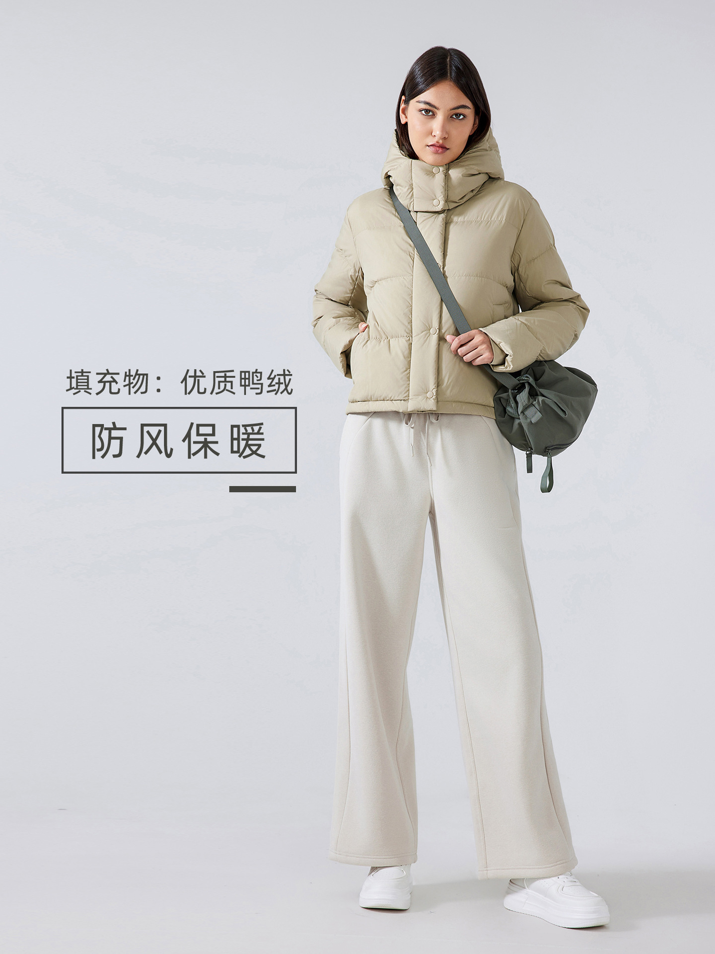 New Winter Detachable Hooded Classy down Jacket for Women, Fashionable and Versatile Thickeneded Warm Jacket for Women Daw158