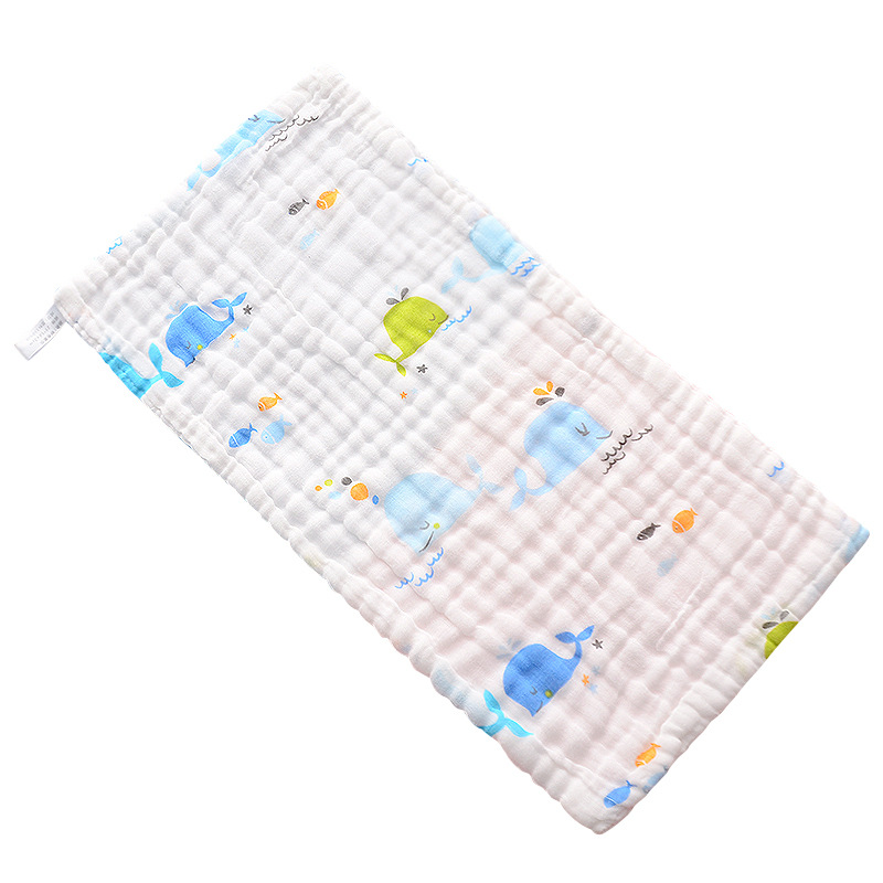 Cotton Baby's Face Wash Soft Newborn Baby's Small Square High Density Soft Absorbent Six-Layer Gauze Small Towel