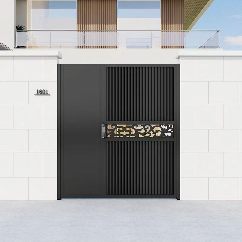 New Chinese-style Aluminum Alloy Door Rural Self-built Home Door Courtyard Door Villa Community Aluminum Art Door