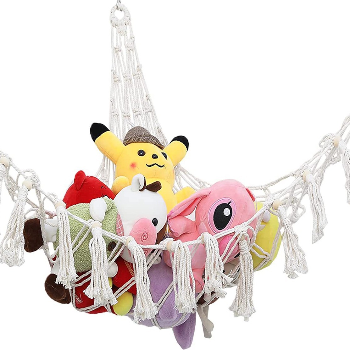 Гамак для игрушек с кисточками, для хранения мягких игрушек