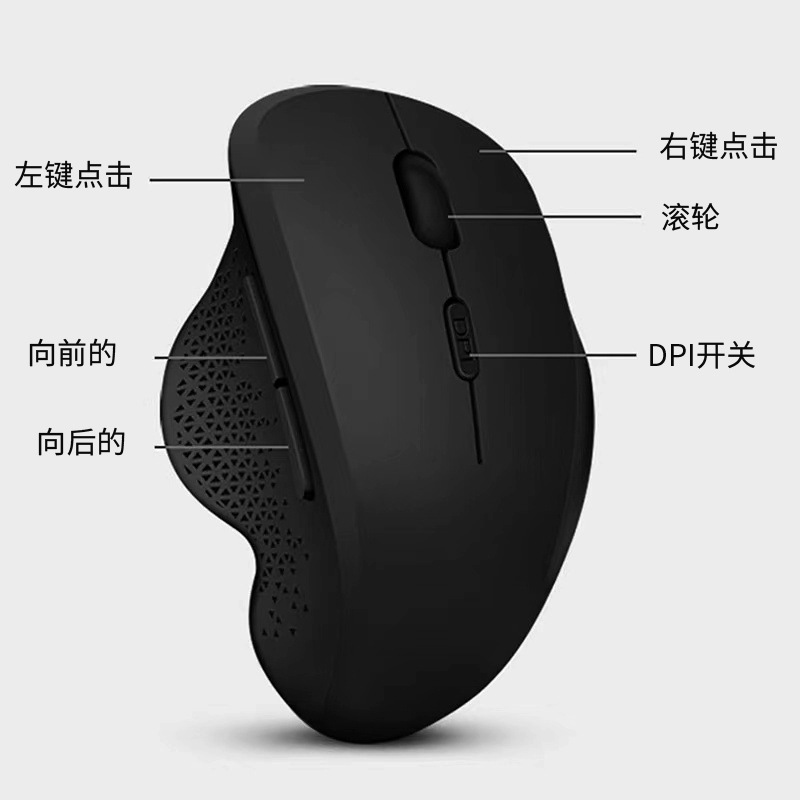 Cross-Border Wireless Bluetooth Mouse 2.4g Dual-Mode Ergonomic Three-Channel Gaming Office Computer Mouse Customization