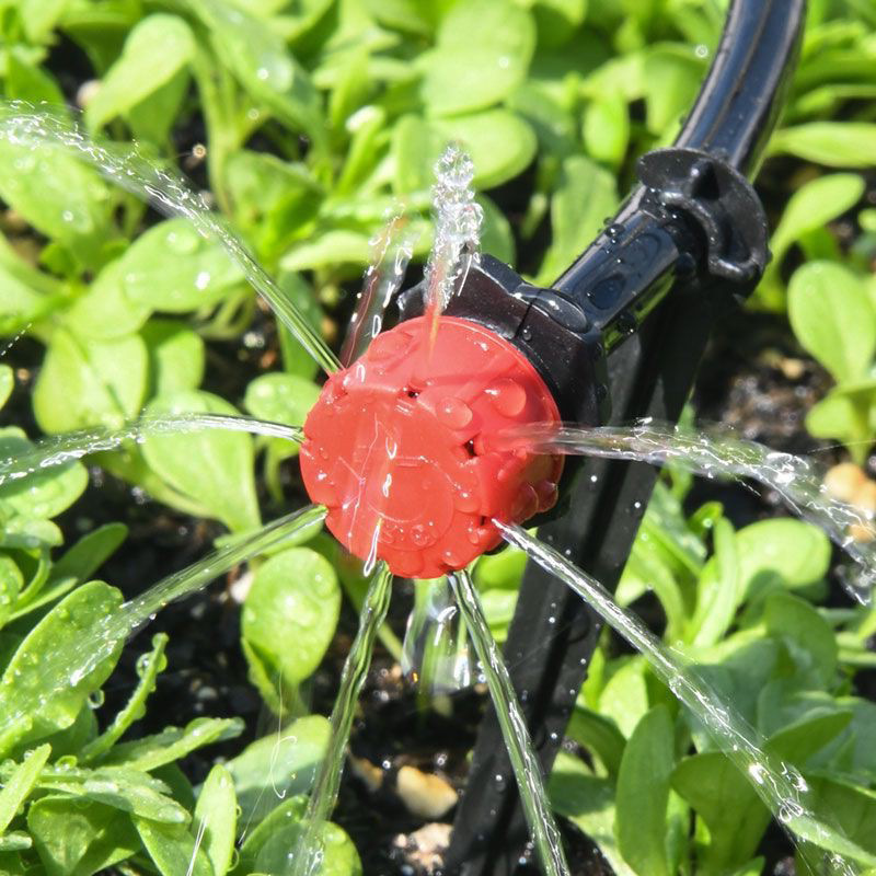 Eight-hole Little Red Riding Hood Dripper Garden Red Adjustable Flow Field Orchard Agricultural Greenhouse Pot Irrigation Dripper Sprinkler