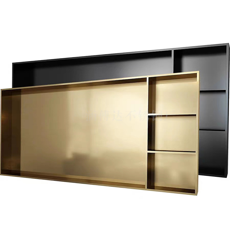 304 Stainless Steel Tv Niche Display Cabinet Storage Cabinet Tv Background Wall Seamless Welding Process Niche Embedded