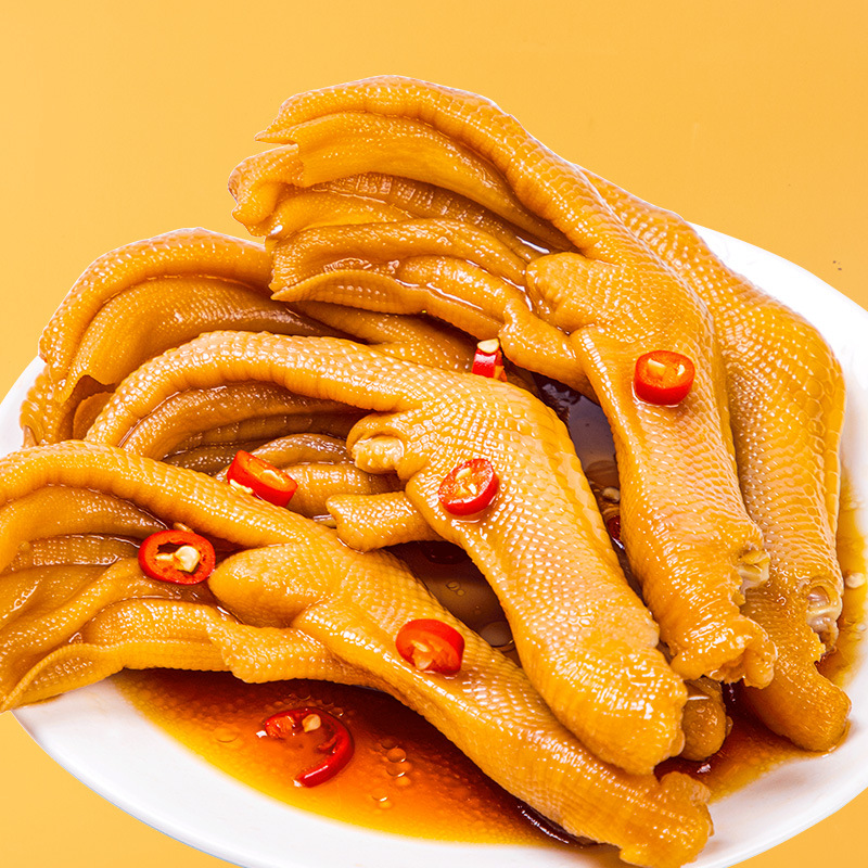 Love to Try Longyan Pickled Duck Feet, Spicy Braised Snacks, Fujian Specialty Duck Feet, Delicious Snacks, Factory Direct Sales and Wholesale