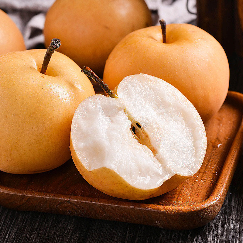 Shandong Qiuyue Pear Laiyang Pear Farmers Fresh Picked Fengshui Pear Nanshui Pear Fruit Yantai Qiuyue Pear Daifa