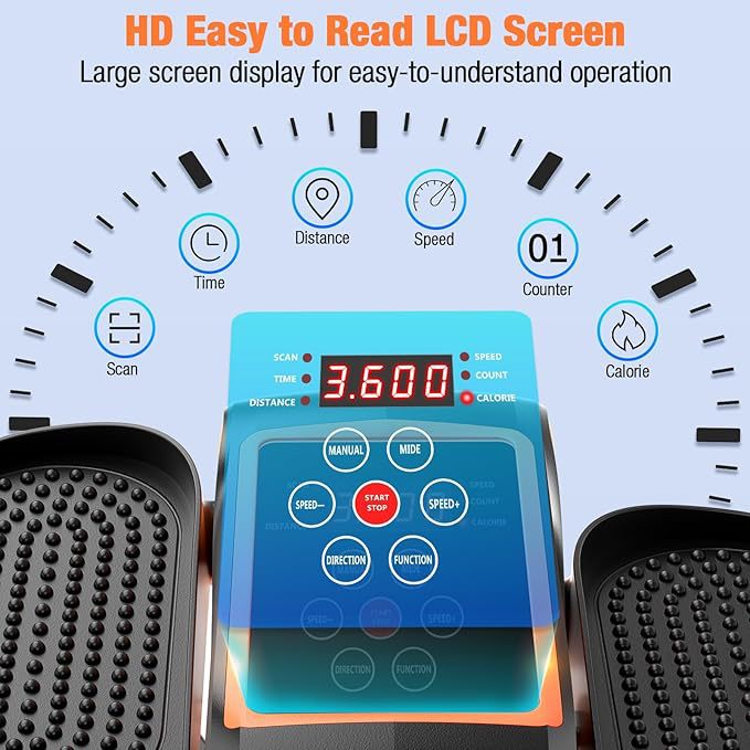 Silent Smart Knee Electric Elliptical Machine Leg Training Home Upper and Lower Limb Auxiliary Sports Fitness Equipment