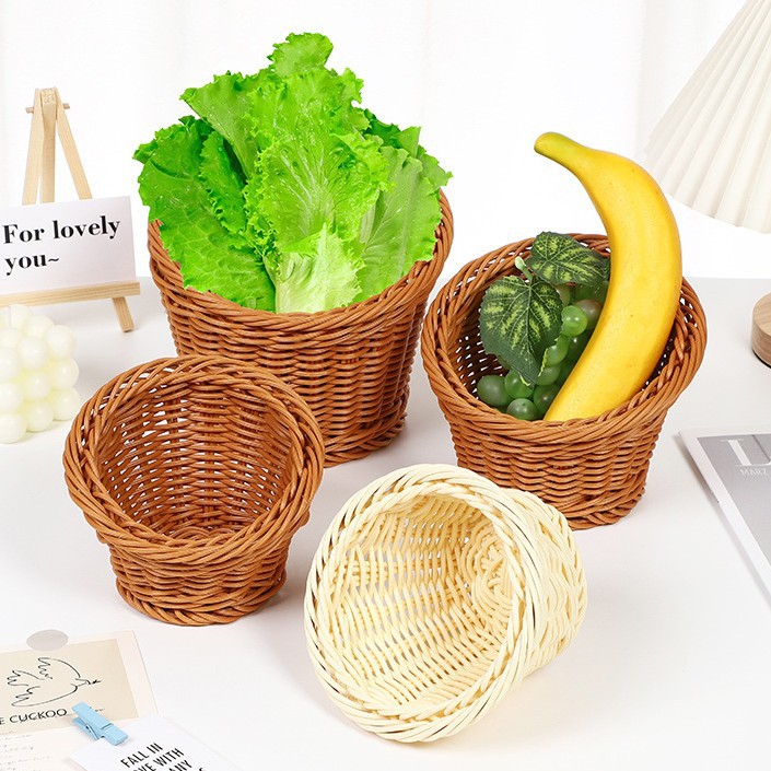 Тарелка для гарниров из зеленых овощей, креативная корзина для ингредиентов, специальная имитация ротанга, посуда для коммерческого использования