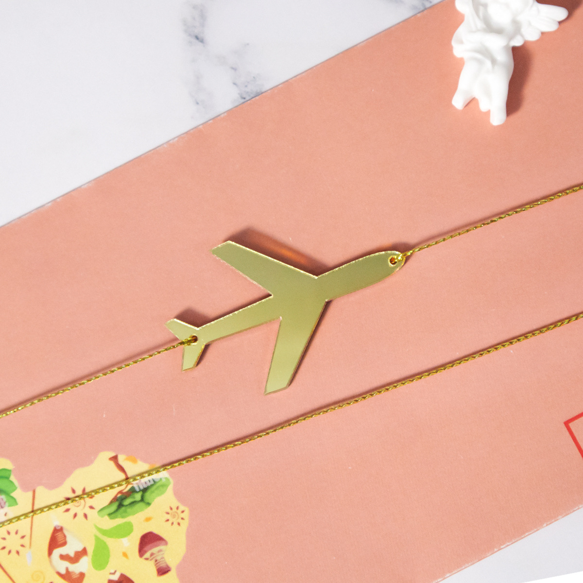 Passport Invitation Mirror Acrylic Aircraft Jewelry Special-Shaped Logo Cutting