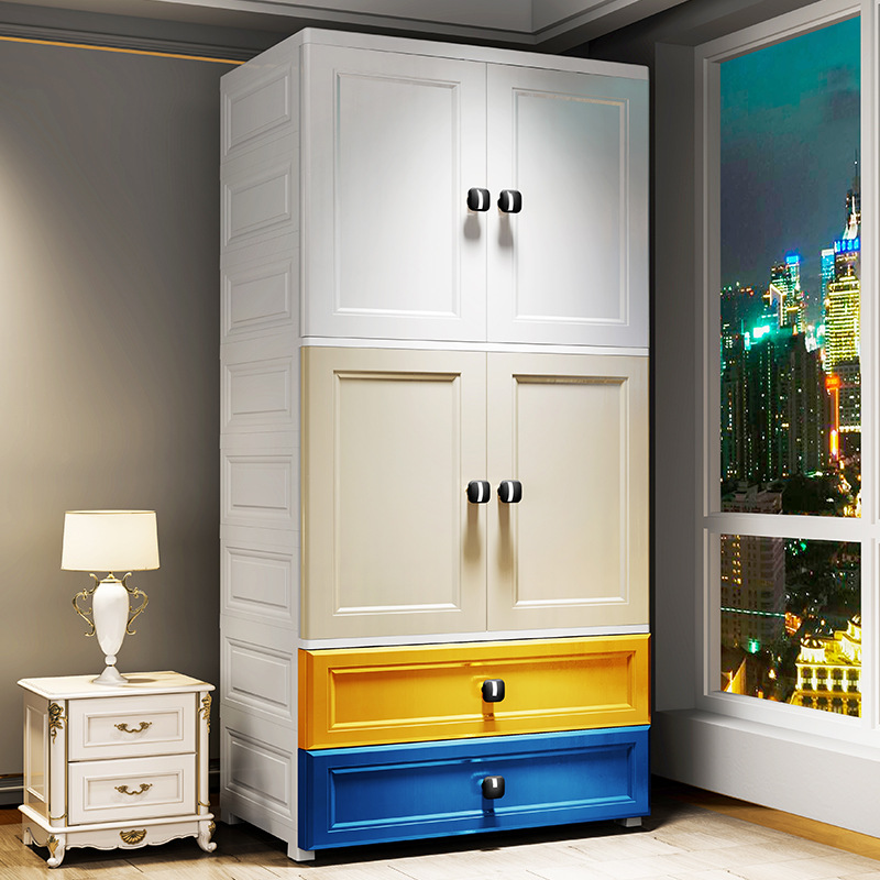 Super Peng 70 Width Morandi Children's Clothes Cabinet Thickened and Deepened Heated Baby Wardrobe Storage Cabinet Sundries Cabinet