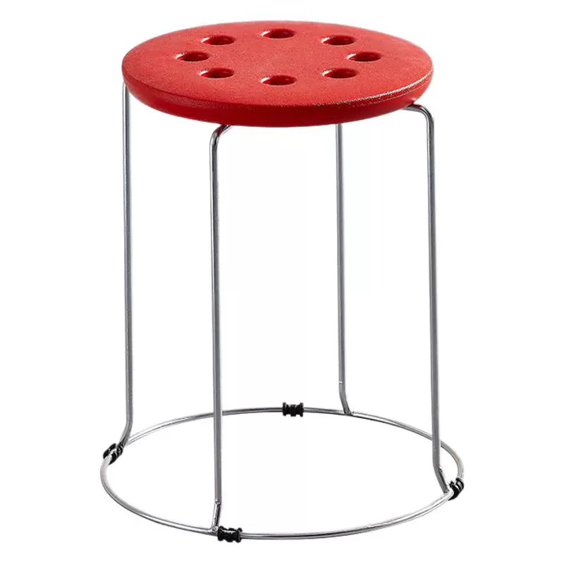 Plastic Round Stool Household Simple Fashion High Round Stool Thickened and Thickened Reinforced Stool Set Stool Dining Table Stool Board Stool
